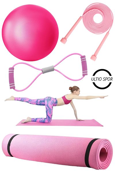 Ultio Spor "Star of Home Fitness: 4-Piece Pilates Set" Pilates Beginner Set 4 Pieces Quality Product