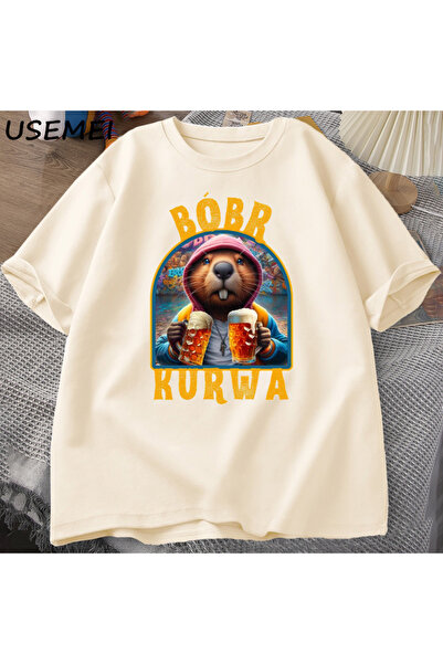 Tarzsokak تي شيرت Bóbr Kurwa Gladiator للرجال والنساء تي شيرت برسومات فوز روم...