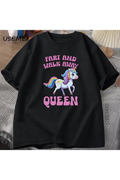 Tarzsokak Izsmij se i odlazi, smešni jednorog T-shirt ležerna pamučna majica ...