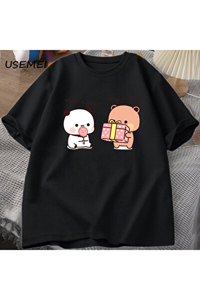 Tarzsokak Srećan rođendan PANDA medved T-shirt muškarca Bubu i Dudu vole graf...