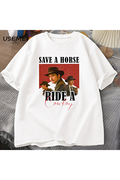 Tarzsokak تي شيرت بيدرو باسكال تي شيرت برسومات رعاة البقر تي شيرت ركوب الخيل ...