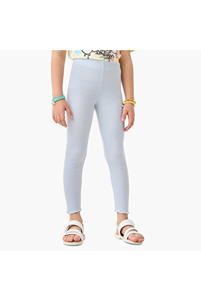 Juniors Solid Leggings with Elasticated Waistband