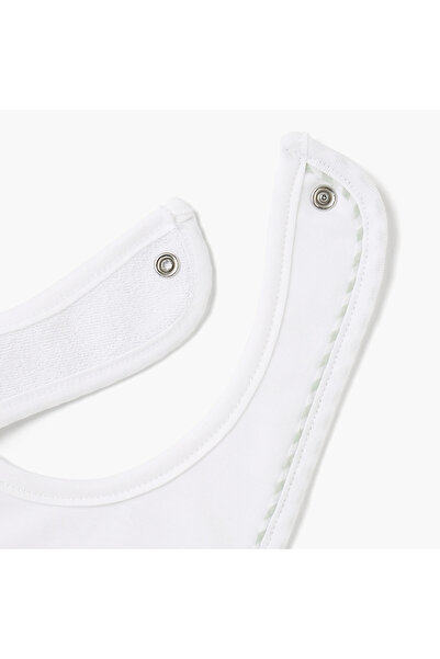 giggles Piping Detail Bib with Snap Button Closure