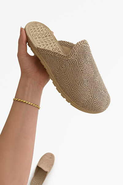 BB Niyolit Eva Sole Lace Knitted Embroidered Straw Slippers