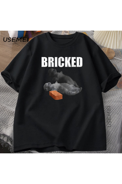 Tarzsokak تي شيرت مضحك على شكل قطة من الطوب تي شيرت على شكل قطة ميمو القطط تي...