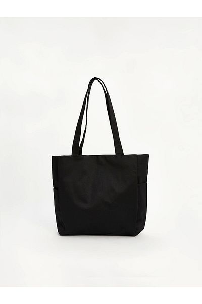 LC Waikiki ACCESORII LCW Geantă de umăr pentru femei cu broderie cu text negru