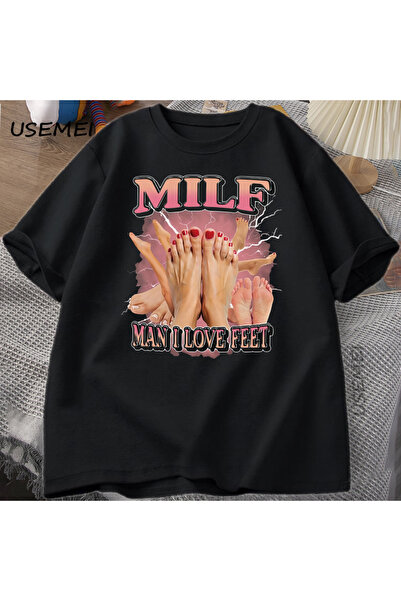 Tarzsokak MILF Muškarac Volim Stopala T-shirt Muškarci Humor za Odrasle Smešn...