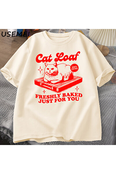 Tarzsokak Tricou Funny Cat Loaf Bărbați Femei Tricouri retro Iubitor de pisic...