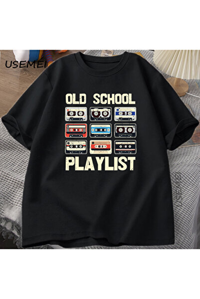 Tarzsokak Casetă cu muzică Old School Tricou Play List Digital Tricou din bum...