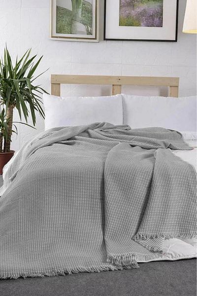 Çeyiz Diyarı Lora Single Single Pique 160X210 cm Gray