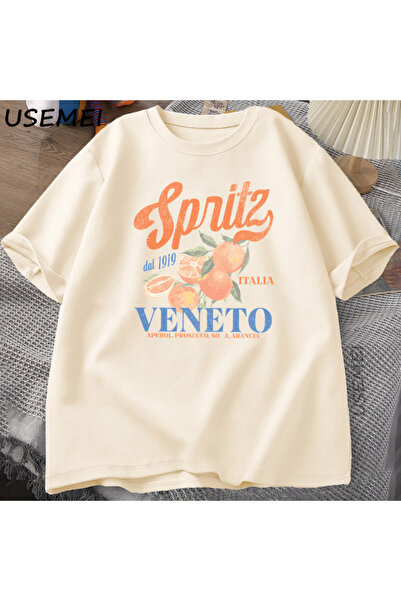 Tarzsokak Tricou italian Cocktail Spritz Bărbați Femei Vară Vintage Boho Ital...