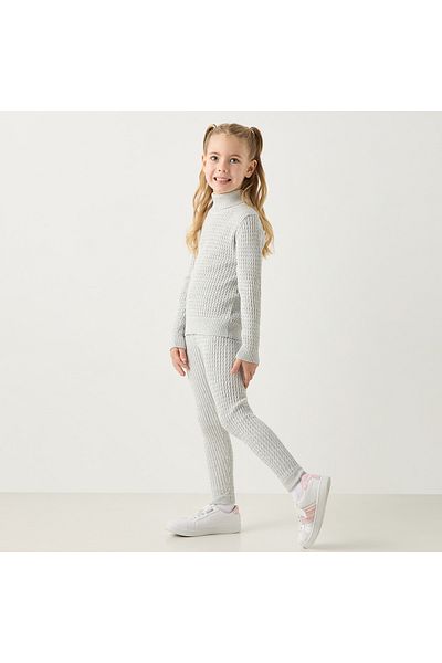 Juniors Textured Leggings with Elasticated Waistband