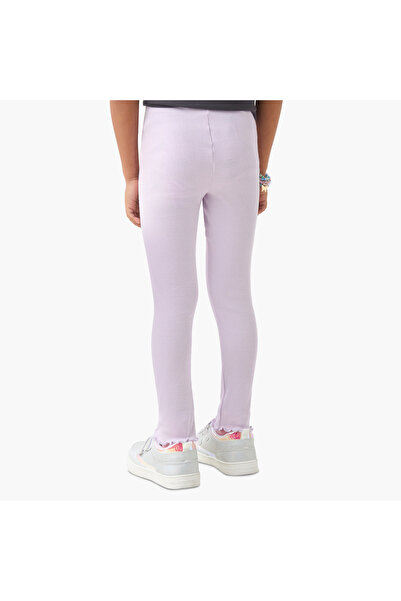 Juniors Ribbed Leggings with Elasticated Waistband