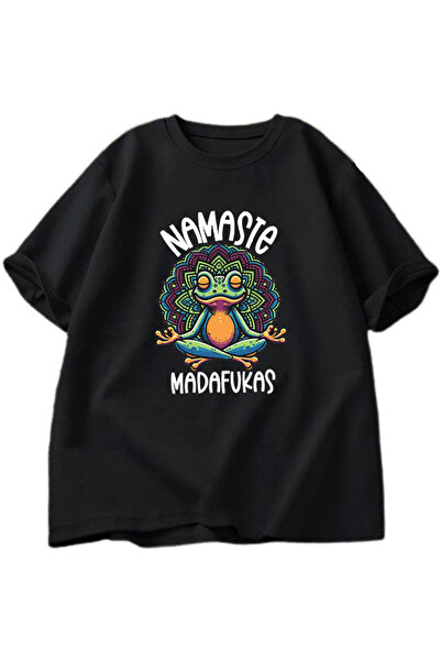 Tarzsokak تي شيرت مضحك لليوجا على شكل ضفدع للعناية الذاتية تي شيرت قطني بأكما...