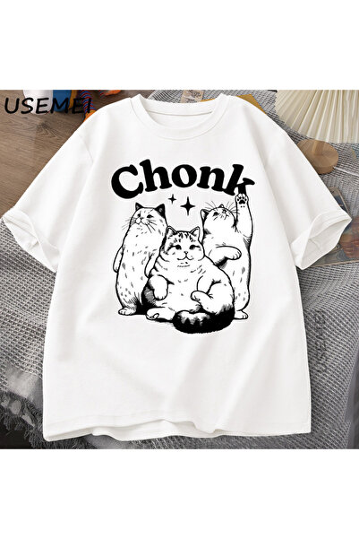 Tarzsokak تي شيرت مضحك على شكل قطة تشونك للرجال والنساء تي شيرت لطيف على شكل ...