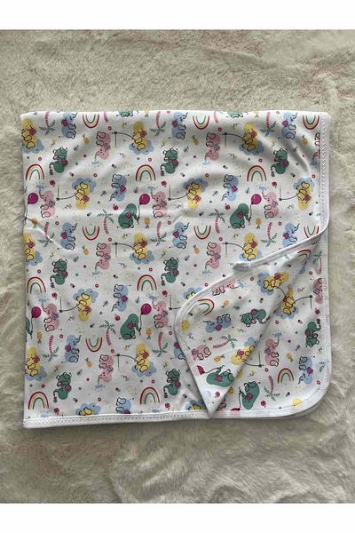 Seçkin Baby Colorful Elephant Patterned Blanket