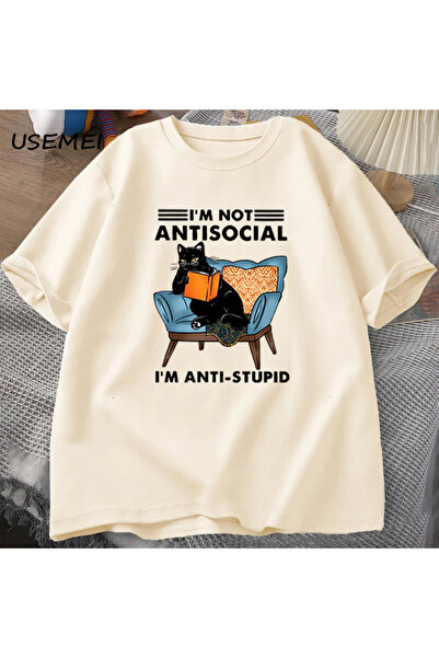 Tarzsokak Tricou amuzant cu pisică care citește o carte Tricouri grafice din ...