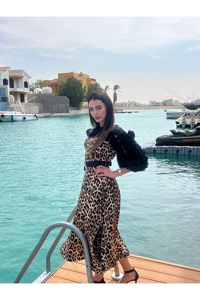 ماركة غير محددة Tiger dress with sleeves
