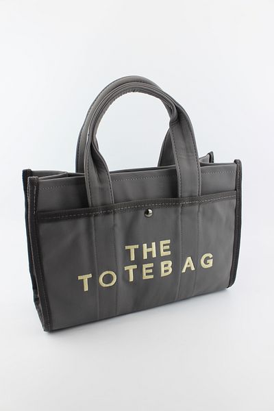 İLKYAZ Tote Bag Printed Gray Waterproof Women's Hand and Shoulder Bag 32X25X14 cm