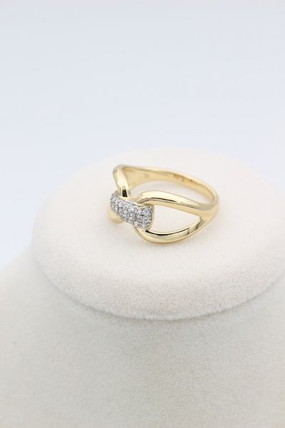XUPING JEWELRY Style Pearl/Xuping Jewelry Knot Model Zircone Stone Ring