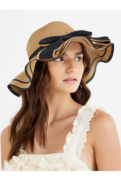 Styli Bow Detail Straw Hat