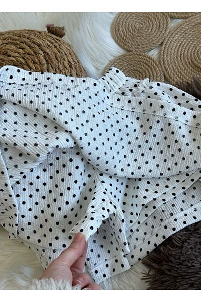 İHRACATFAZLASI Girl's Polka Dot Patterned Shorts Skirt