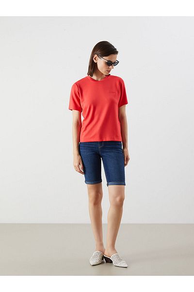 LC Waikiki Crew Neck Embroidered Women's T-Shirt