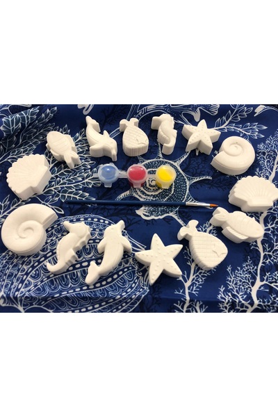 ER ART DECOR مجموعة رسم الحجارة لحيوانات البحر