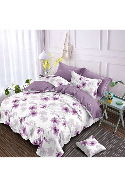 Kotonia Home Finet Thick Bed Linen 6 Pieces Xxl - Floral Pattern, Yoyo, 06