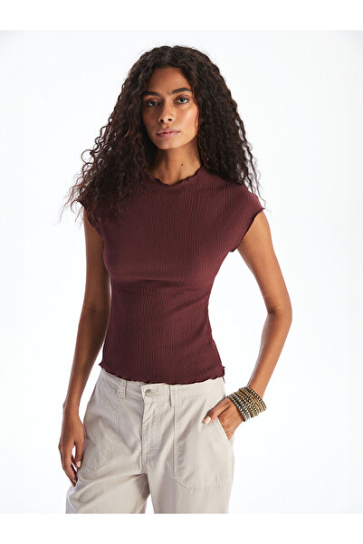 LC Waikiki Nevavm Women's Textured High Neck Bodysuit with a Difference