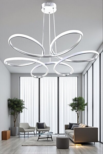 luminza tasarım Led Avize Kumandalı Beyaz Sarı Gün Işıgı Işık Renkleri 1 adet...