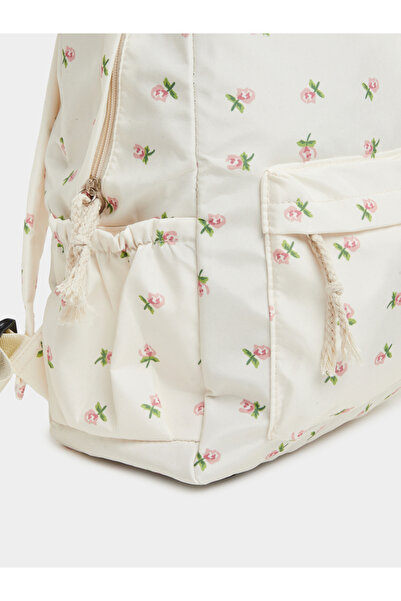 Styli Floral Print Backpack with Side Pocket