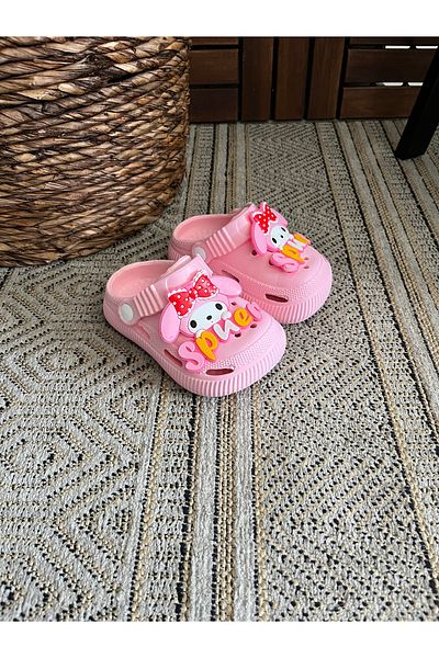 Behtah Kundura Girls Boys Cross Jibbitz Fancy Gift Closed Front Garden Pool Daily Sandals Slippers