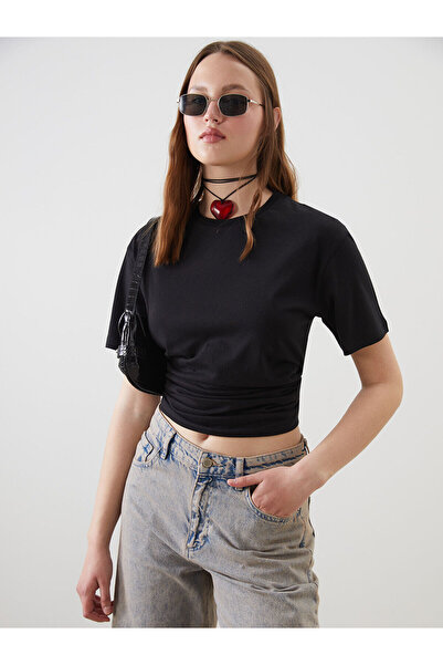 LC Waikiki طاقم الرقبة تي شيرت المرأة