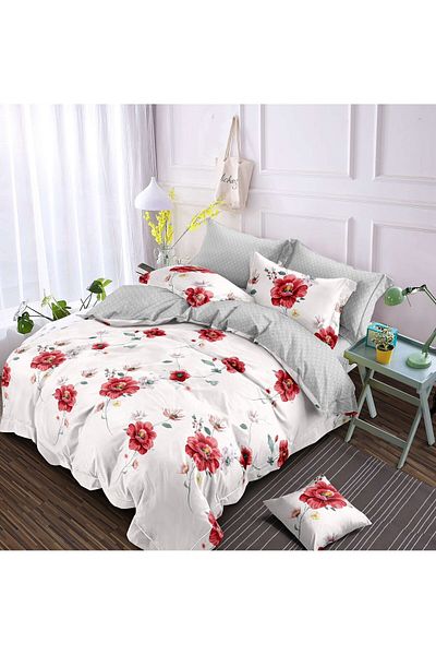 Kotonia Home Finet Thick Bed Linen 6 Pieces Xxl - Floral Pattern, Yoyo, 19