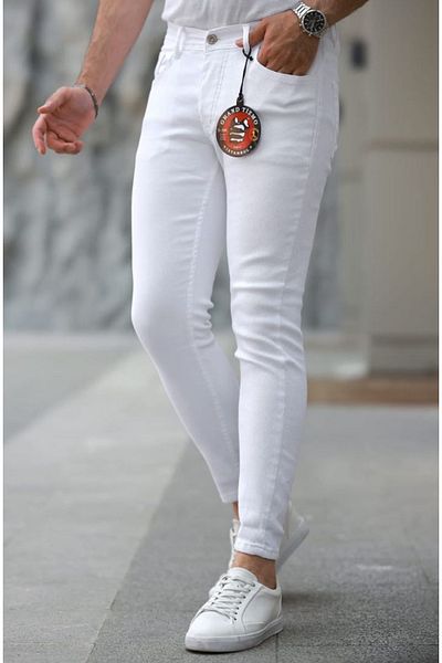 BYBÜLENT Men's Vip Quality Slim Fit Slimfit Narrow Leg Full Lycra Trousers