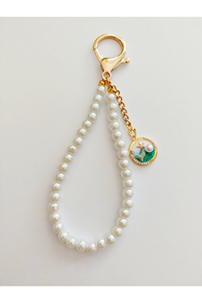 Kiraz Craft İnci Detaylı Zarif Çanta Charmı & Anahtarlık