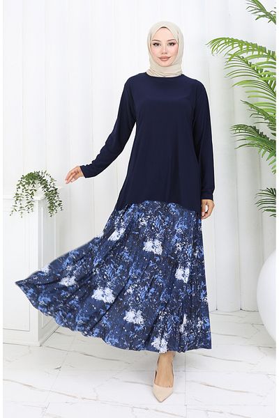 sefamerve Sandy Fabric Tunic Φούστα Διπλό Σετ 2073-04 Καφέ