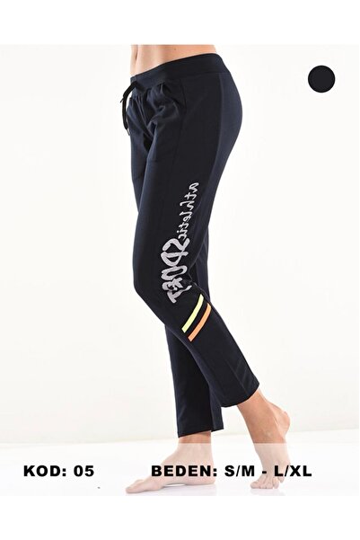 NightLove بنطال رياضي مطبوع عليه نص Derya Kurşun 05