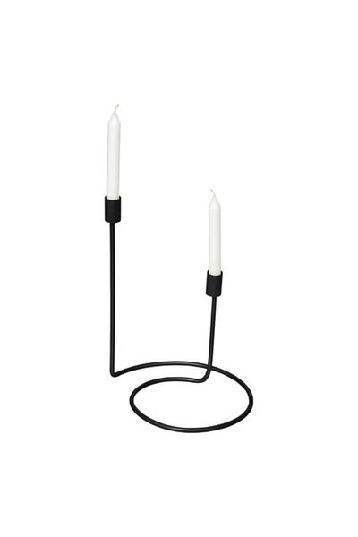 fromro SHADOW FLAME Matte Black Candle Holder