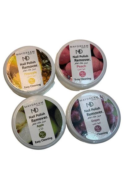 MAYDREAM 4 pieces of nail polish remover wipes