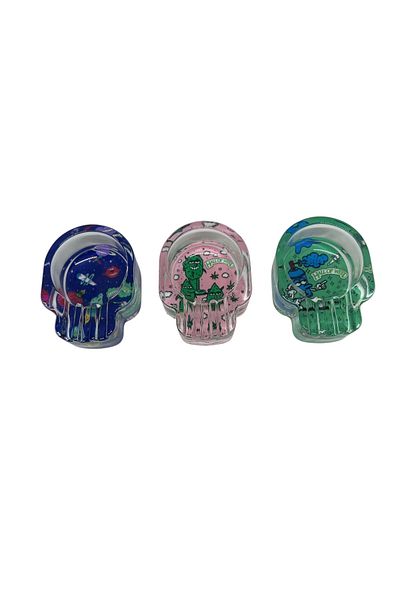 blackraw Gorilla Rolling Stars 3 Capacity Glass Ashtray