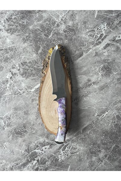 empressnaturalstone 4116 Çelik Yeşil-Sarı-Beyaz Epoksi Kabzeli Kamp Bıçağı