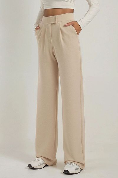 Hiccup Παντελόνι Palazzo Crepe με ψηλόμεσο Lycra Velcro