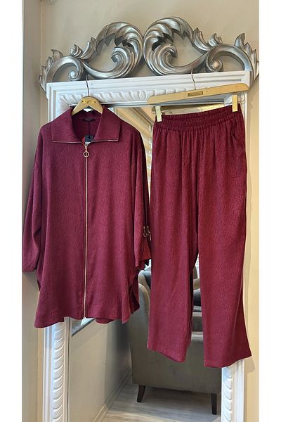 Invee 7135 Modal Suit - Claret Red
