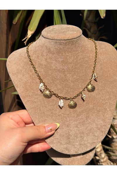 luxyansımalar Steel Charm Necklace