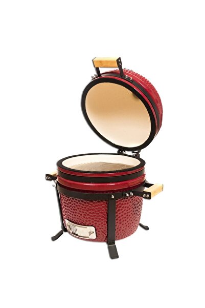 Genel Markalar KIRMIZI SERAMİK BARBEKÜ & FIRIN | 15” (40 CM) | BAMBU TUTACAKLI | SEHPA DAHİL