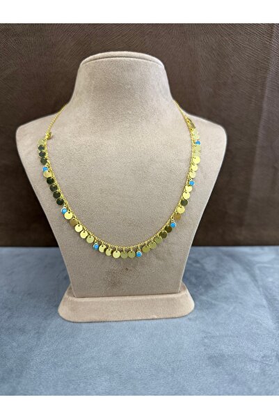 Midyat Artuklu Gümüşçülük Gümüş Altın Kaplama Pullu Kolye