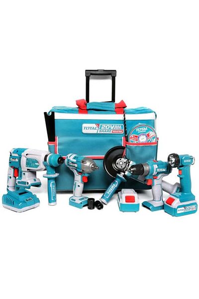 TOTAL 20V 4.0Ah Battery Kit + Trolley Bag