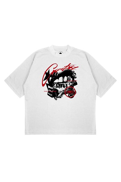 PURE EFFECT Μπλουζάκι Unisex Oversize CORITEZ LIP με στάμπα